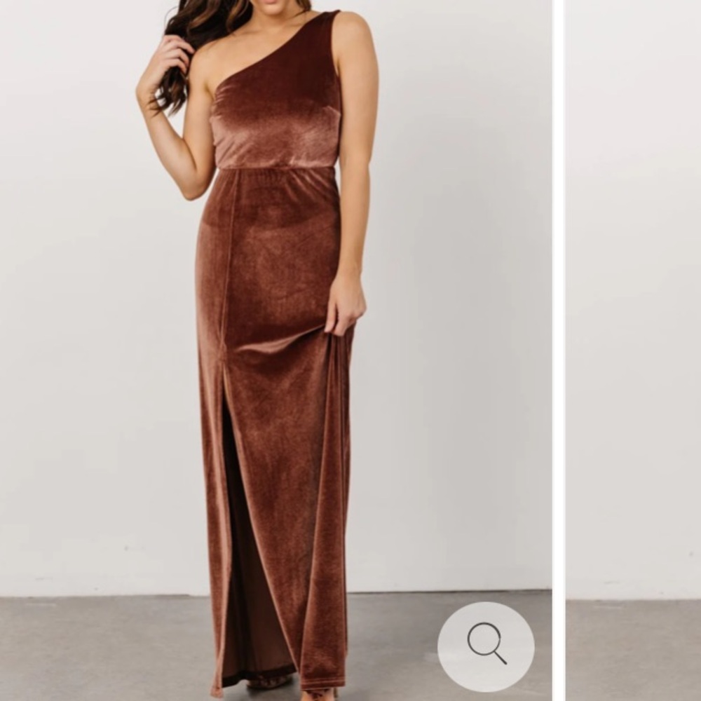 Baltic Born Tatiana Velvet one shoulder maxi dress size XL